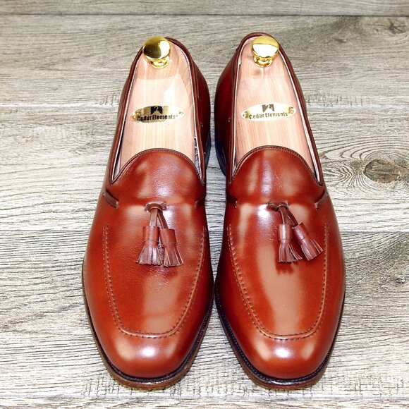 * NIB * $395 Allen Edmonds CAVALIER 10.5 C ( fits 10 E ) Chili * add $15 Trees main image 10